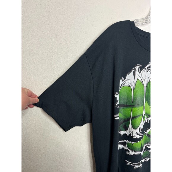 Marvel Mens 2XL Hulk Chest Costume T-Shirt Black Short Sleeve Crewneck NWOT - Picture 5 of 9